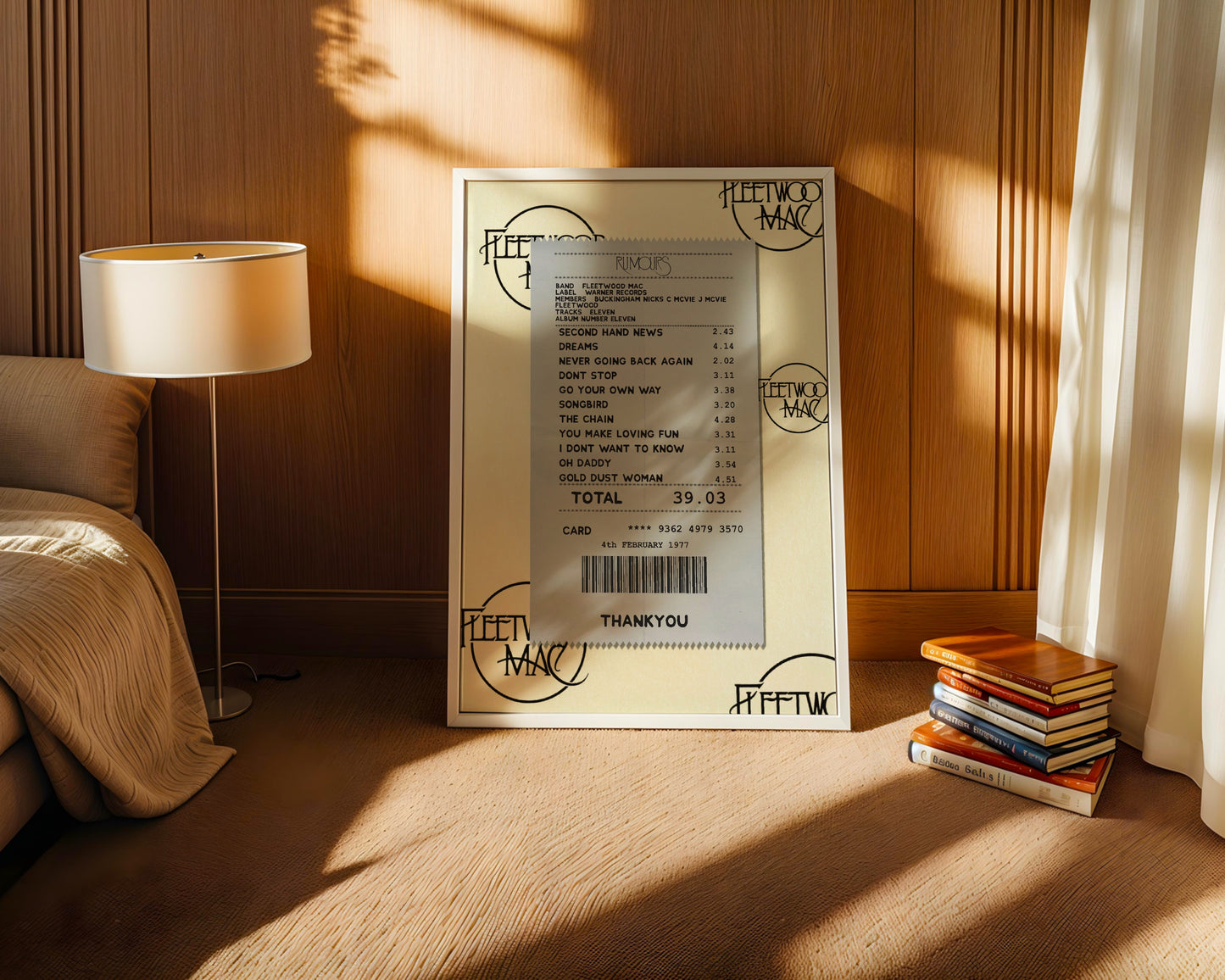 Fleetwood Mac Rumours receipt poster