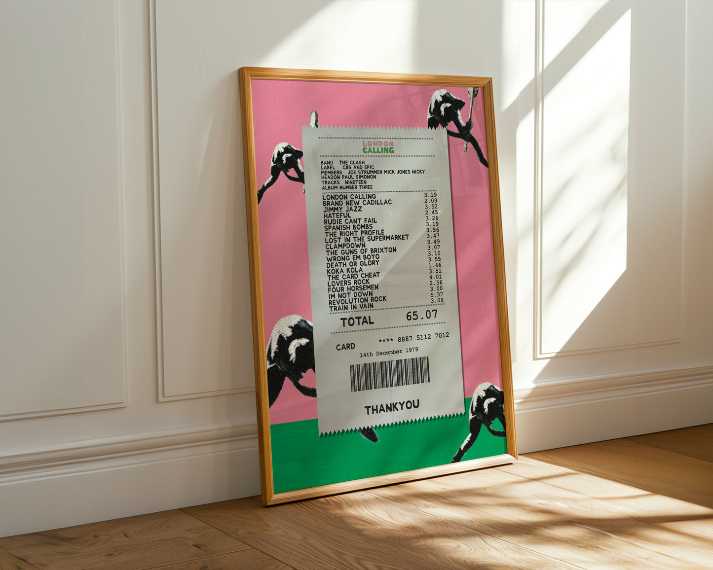 The Clash London Calling receipt poster
