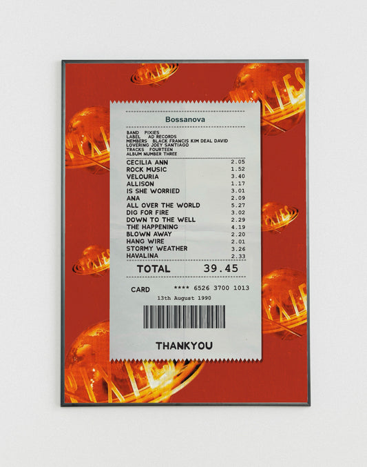 Pixies Bossanova receipt poster