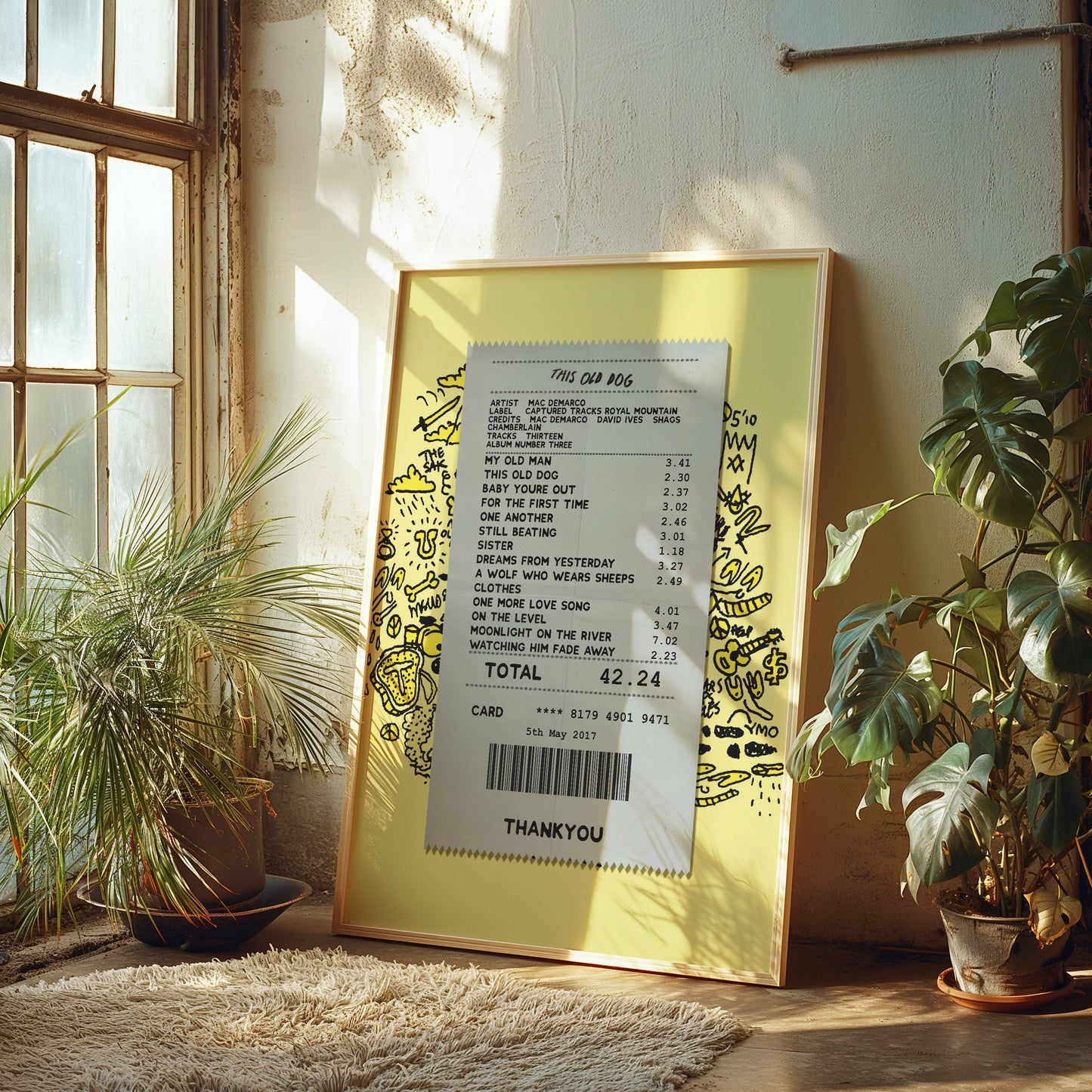 Mac DeMarco This Old Dog receipt poster