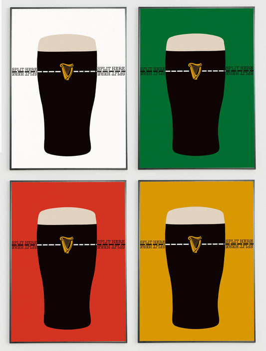 Split here Guinness poster